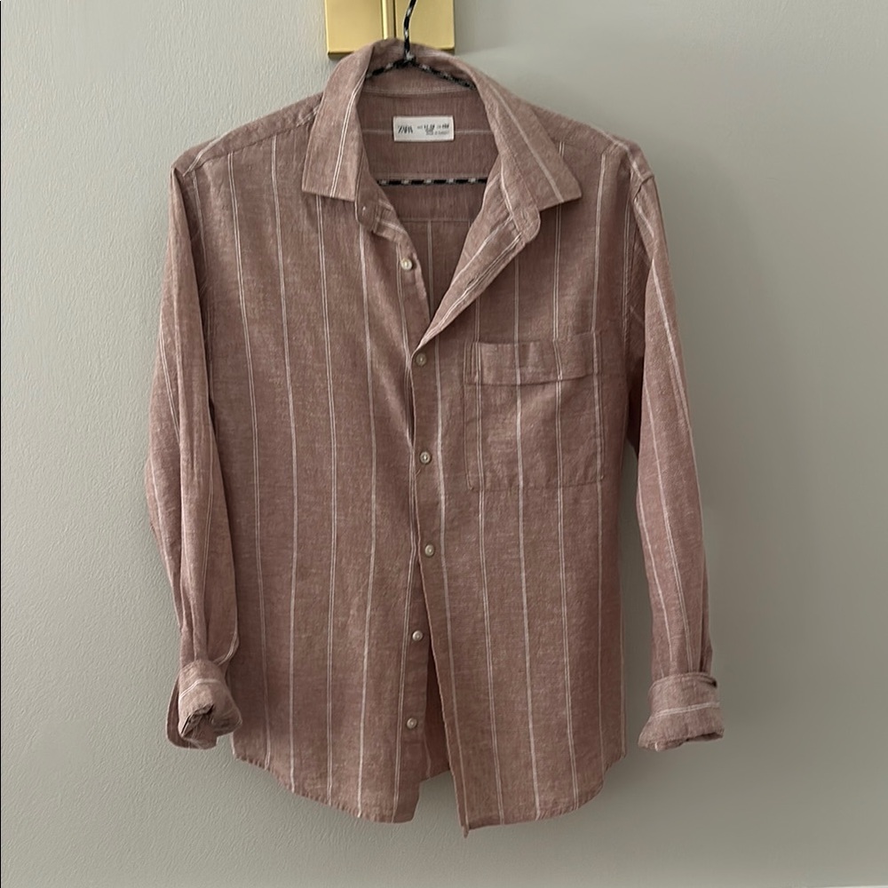 Youth Zara Linen Button Down Shirt with Classic Collar